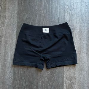 Small, low waisted, black darc sport shorts